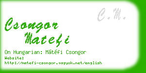 csongor matefi business card