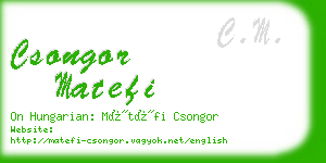 csongor matefi business card